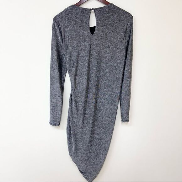 Veronica Beard Cyrus Shimmer Metallic Ruched Dress - Picture 10 of 10